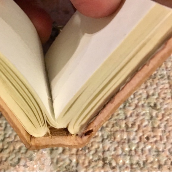 Triple Moon Mini Leather Journal On Keychain - Picture 6 of 8